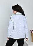 Стильна жіноча куртка В 755 білий, фото 4