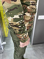 Футболка тактична з довгим рукавом, бавовна, Мультикам, розмір M, футболка армійська з довгим рукавом, фото 5