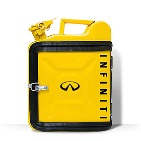 Каністра-бар на подарунок водієві із принтом на 10л. "Infiniti" Жовтий