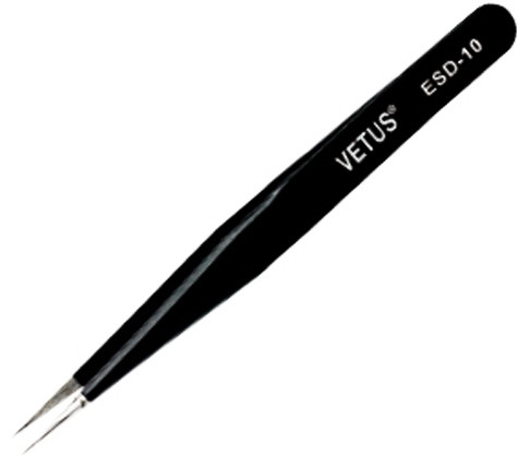 Пінцет професійний для вій прямий ESD-10 Vetus AVADONA