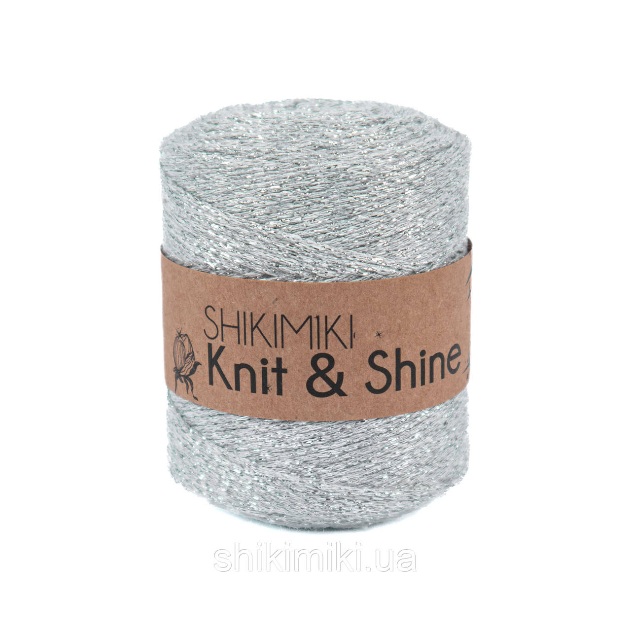 Трикотажний шнур з люрексом Knit & Shine, колір Срібний