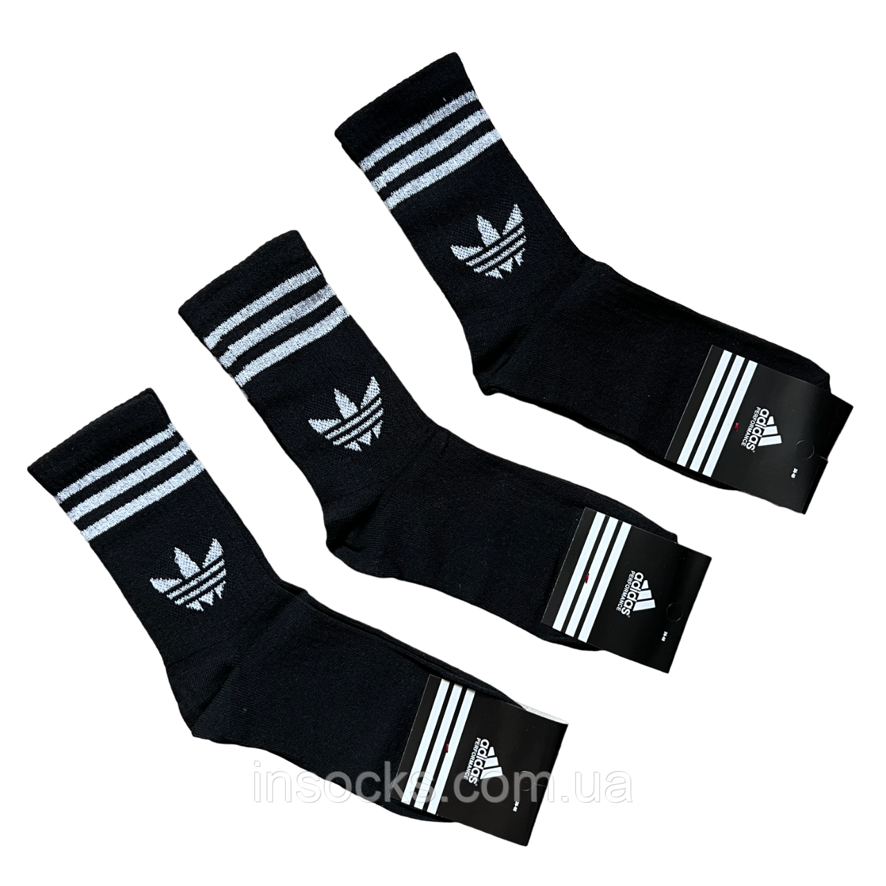 Шкарпетки жіночі "Adidas" теніс. 36-40р. Чорні. Високі, демісезонні.