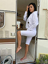 Жіночий трикотажний костюм світшот з капюшоном та велосипедки Dv5408, фото 4