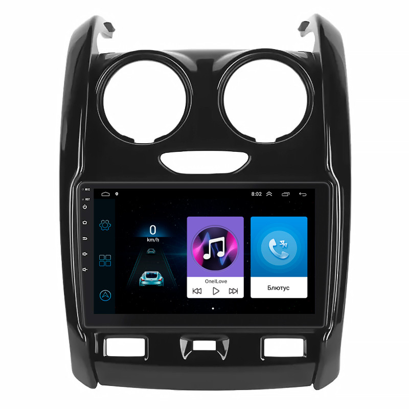 Штатна магнітола Lesko для Dacia Duster II 2017-2021 екран 9" 1/16Gb Wi-Fi GPS Base Дачия 7 шт., фото 1