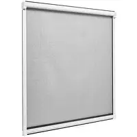 Москитная сетка на окно 120x120 см Белая/Черная с возможностью вертикального перемещения Artens