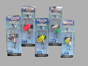 Набір Вертушка блешня Blue Fox Vibrax Fluorescent #2 5.5g 3\8 5шт