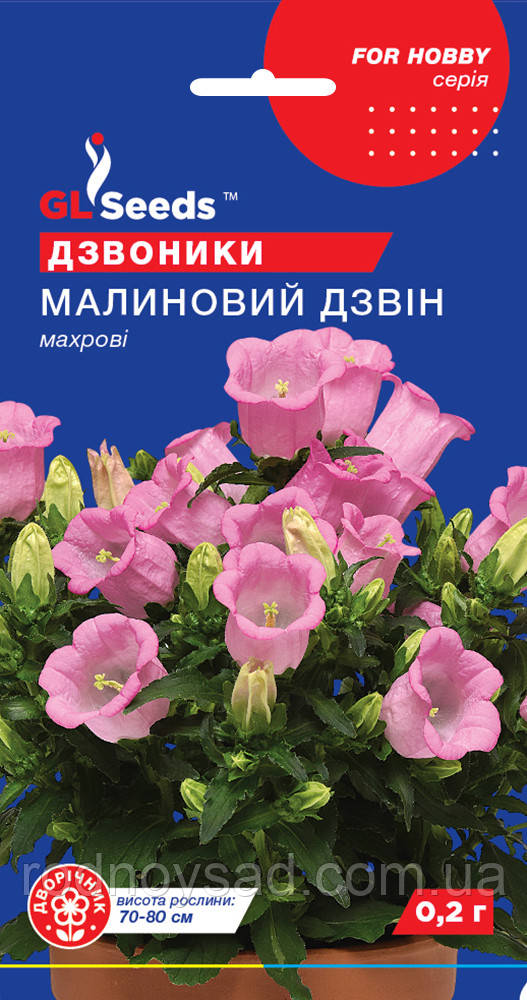 Дзвіночок Малиновий дзвін насіння (0,2 г), For Hobby, TM GL Seeds, фото 1