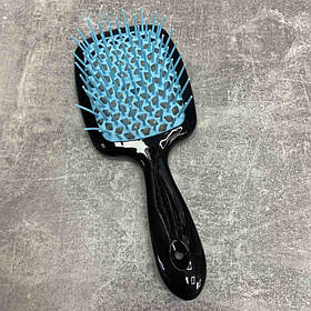 Розчіска пластикова для волосся Stenson 8021 чорно-блакитна