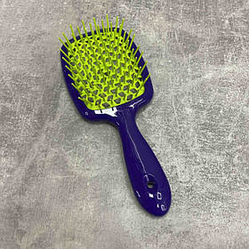 Розчіска пластикова для волосся Stenson 8021 фіолетово-зелена