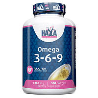 Жирные кислоты Haya Labs Omega 3-6-9, 100 капсул