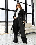 Жіноче демісезонне пальто ПВ-305 чорний, фото 4