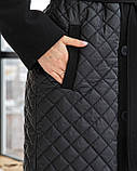 Жіноче демісезонне пальто ПВ-305 чорний, фото 6