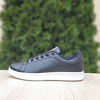 Літні жіночі кросівки чорні з білим Adidas Stan Smith. Взуття жіноче чорно-біле на літо Адідас Стен Сміт, фото 6