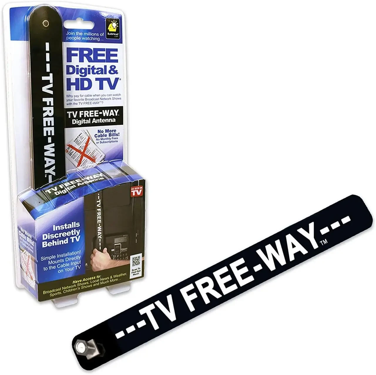 Цифрова кімнатна ТВ антена Free digital&HD Tv, Бездротова антена, Кімнатна антена цифрова