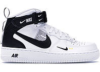 Кроссовки Nike Air Force 1 Mid Utility White Black - 804609-103