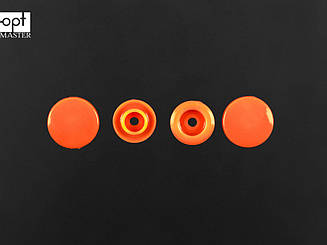 Кнопки пластик Т-5, 11,7 мм, кол.D25 морквяний (1000 шт / уп.)