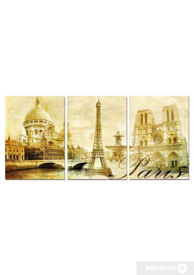 Триптих MC-14029 картина за номерами 90х150 см "Париж" Babylon