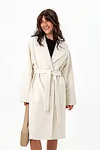 Жіноче демісезонне стильне пальто Кліо молоко