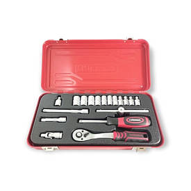 Професійний набір інструментів 1/4' 18 од металевий кейс HAISSER 70193
