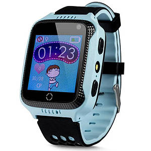 Дитячий розумний смарт годинник телефон Smart baby watch Q529 GPS з камерою прослуховуванням для дітей з трекером Блакитний