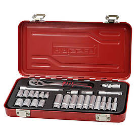 Професійний набір інструментів 1/4' 26 од металевий кейс HAISSER 70194