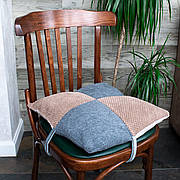 Подушка на стілець із зав'язками 40х40 см
