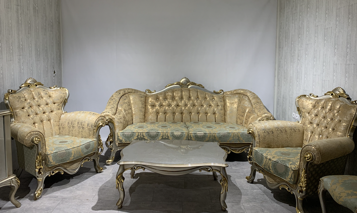 Престижний якісний комплект диван + 2 крісла бароко, дерево, Сефа, фото 2