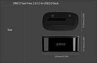 Док станція для HDD/SSD 2.5" 3.5" SATA III USB3.0 Orico 6218US3 оригінал, фото 8