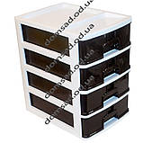 Комод настільний R-Plastic "А4" 4 яруси 35*26*38 см білий, фото 3