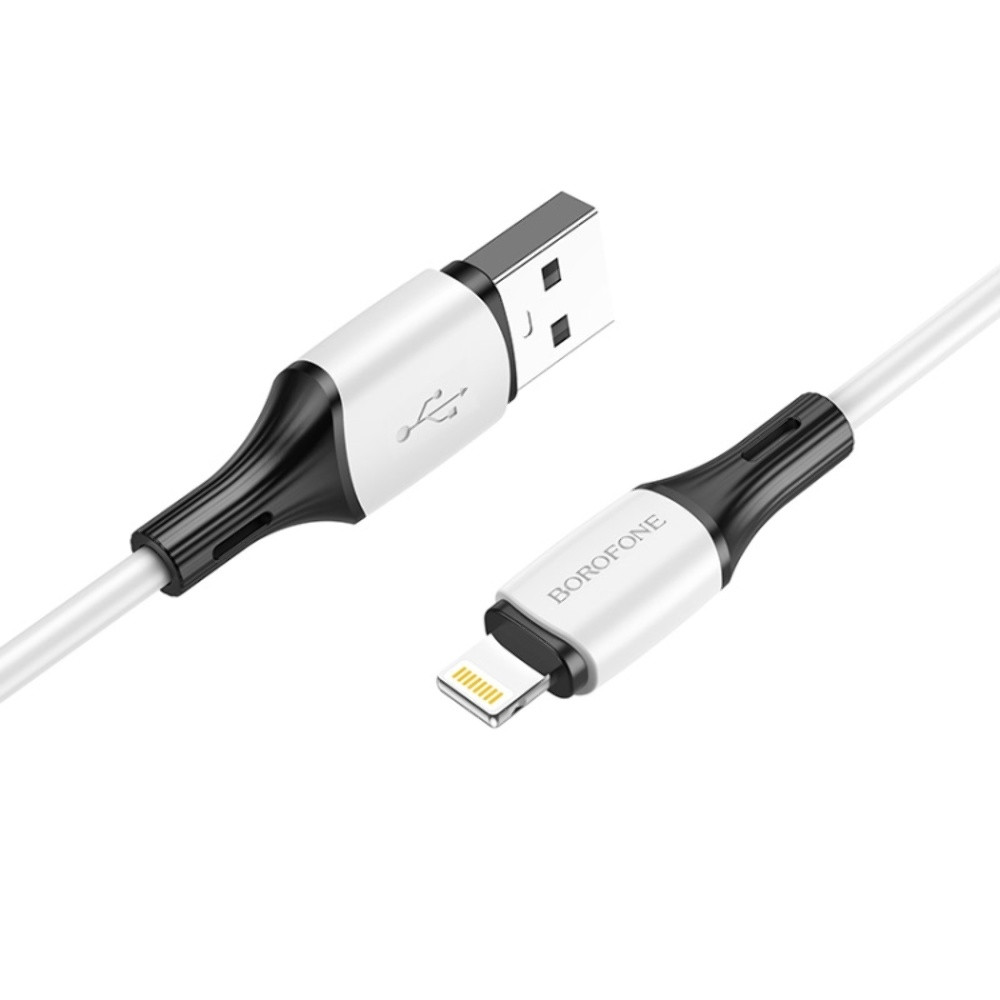 Кабель Borofone BX79 USB to Lightning 1m white, фото 1