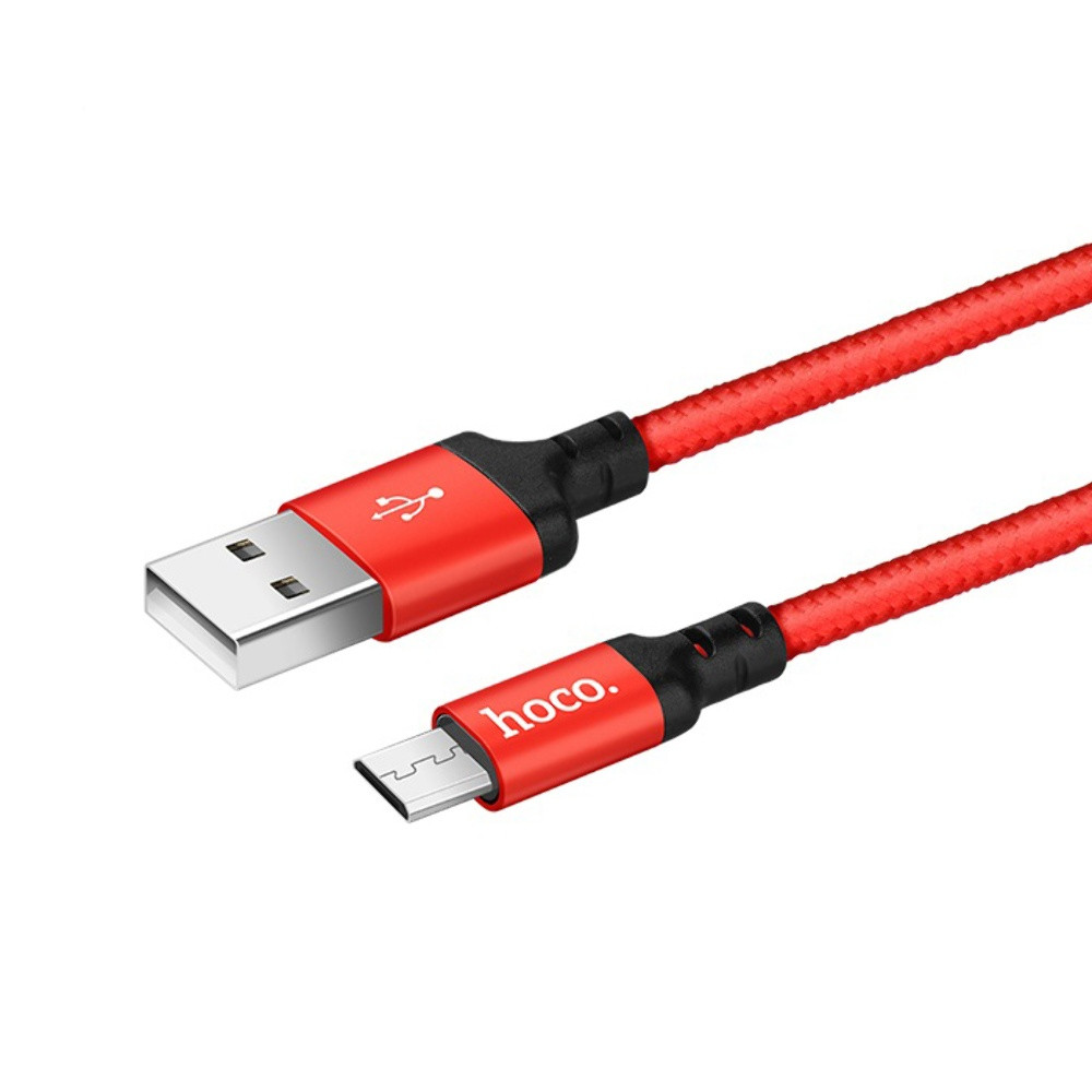 Кабель Hoco X14 USB to MicroUSB 2m red, фото 1