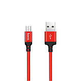Кабель Hoco X14 USB to MicroUSB 2m red, фото 3