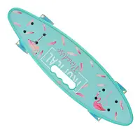 Детский скейт Penny Board с ручкой ФЛАМИНГО светящиеся колеса скейтборд для детей подростков