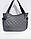 Сумка жіноча стьобана містка 43*28см сіра (5-0056), фото 3