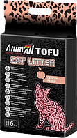 AnimAll Tofu Персик 6 литра. Наполнитель тофу соевый 2,6 кг