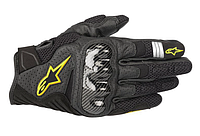 МОТОПЕРЧАТКИ КОЖАНЫЕ ALPINESTARS SMX-1 AIR V2 BLACK/FLUO YELLOW