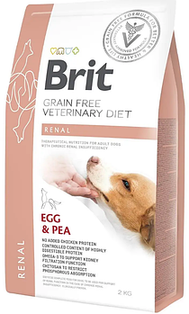 Сухий корм для собак при захворюваннях нирок Brit GF Veterinary Diet Dog Renal 2 кг