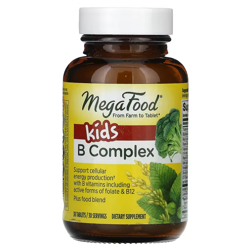 B комплекс для дітей, комплекс вітамінів В, 30 таблеток MegaFood