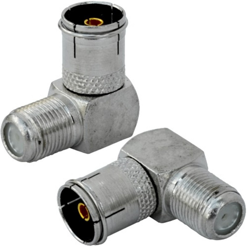 Гніздо ТВ кутове F гніздо метал, фото 1