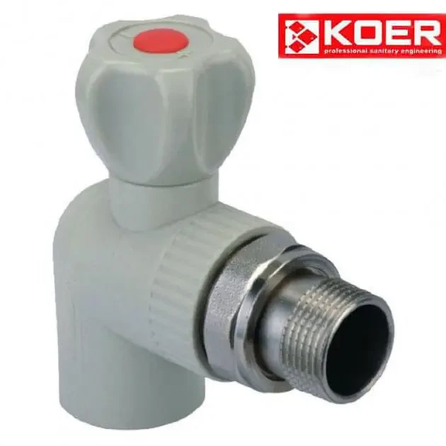 КРАН РАДІАТОРНИЙ УГЛОВИЙ KOER PPR 25x3/4
