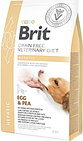 Сухой корм для собак при заболеваниях печени с яйцом Brit GF Veterinary Diet Dog Hepatic 2 кг