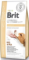 Сухой корм для собак при заболеваниях печени с яйцом Brit GF Veterinary Diet Dog Hepatic 12 кг