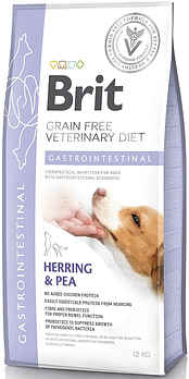 Сухий корм для собак з захворюванням шлунково-кишкового тракту Brit GF Veterinary Diet Gastrointestinal 12 кг