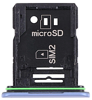Держатель Sim-карты и карты памяти Sony Xperia 10 III XQ-BT52 голубой на две Sim-карты