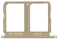 Тримач Sim-карти Samsung G920FD Galaxy S6 Duos золотистий Gold Platinum на дві Sim-карти