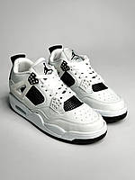 Кроссовки белые мужские Air Jordan 4 Retro White