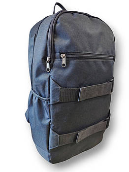 Рюкзак чорний спортивний міський 47*27 см на блискавці з кишенею Kay