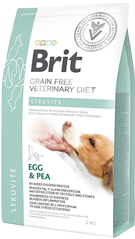 Сухий корм для собак з захворюванням сечовивідних шляхів з яйцем Brit GF Veterinary Diet Dog Struvite 2 кг