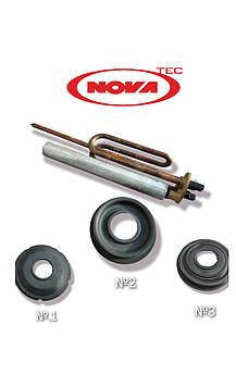 Тен для бойлера Nova tec 1500 Вт з анодом та прокладкою