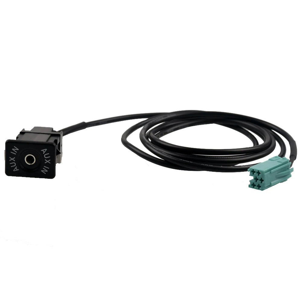AUX кабель та роз'єм-кнопка для монтажу у Renault Megane Laguna Trafic Clio [6pin]
